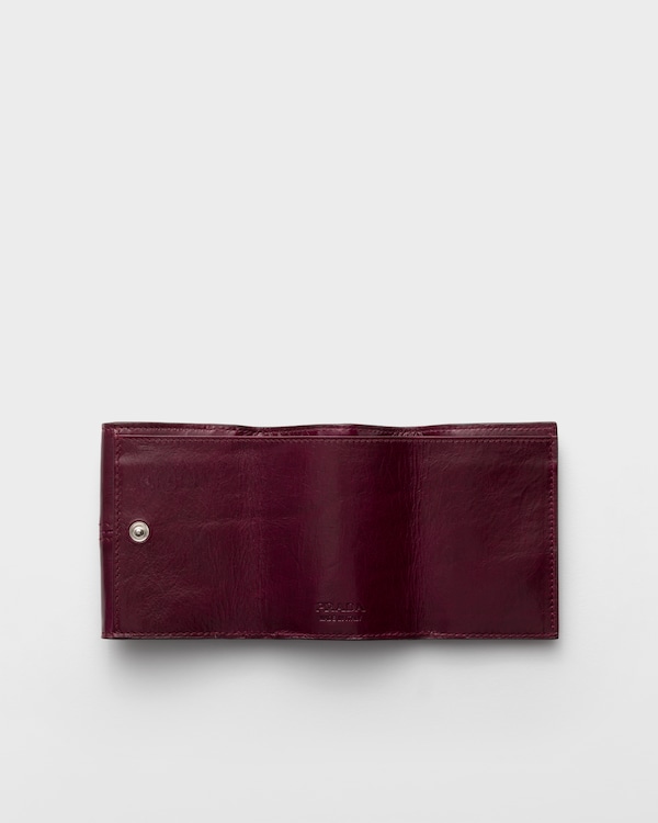 レザー 財布 - バーガンディ レザー 財布 - バーガンディ