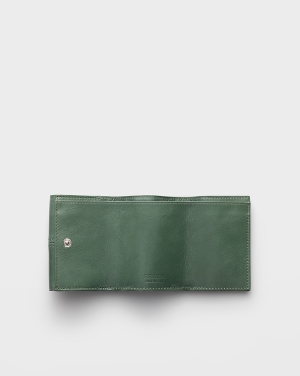 レザー 財布 - セージグリーン レザー 財布 - セージグリーン