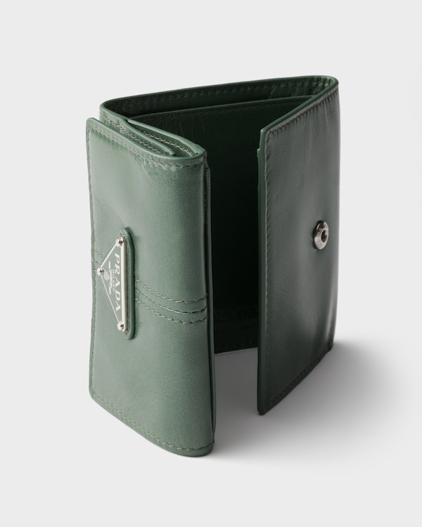 レザー 財布 - セージグリーン レザー 財布 - セージグリーン