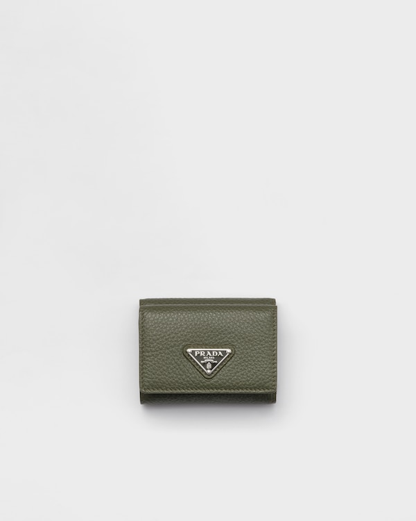 グレーブラウン ヴィッテロダイノレザー 財布 | PRADA