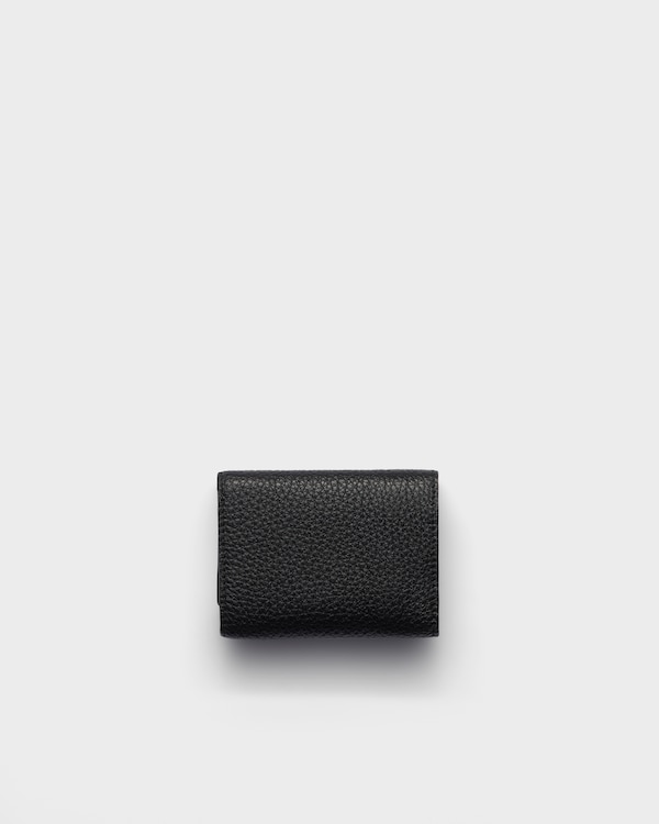 Small leather wallet - Black/Burgundy Small leather wallet - Black/Burgundy