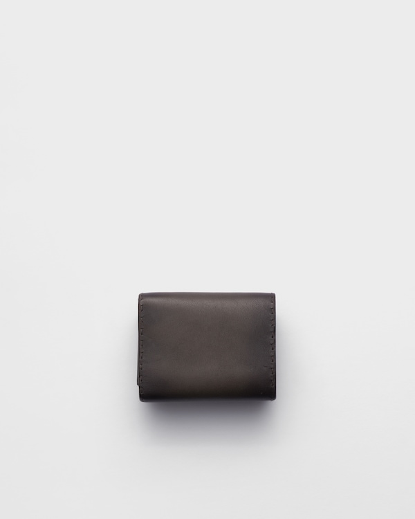 Small antiqued leather wallet - Graphite Small antiqued leather wallet - Graphite