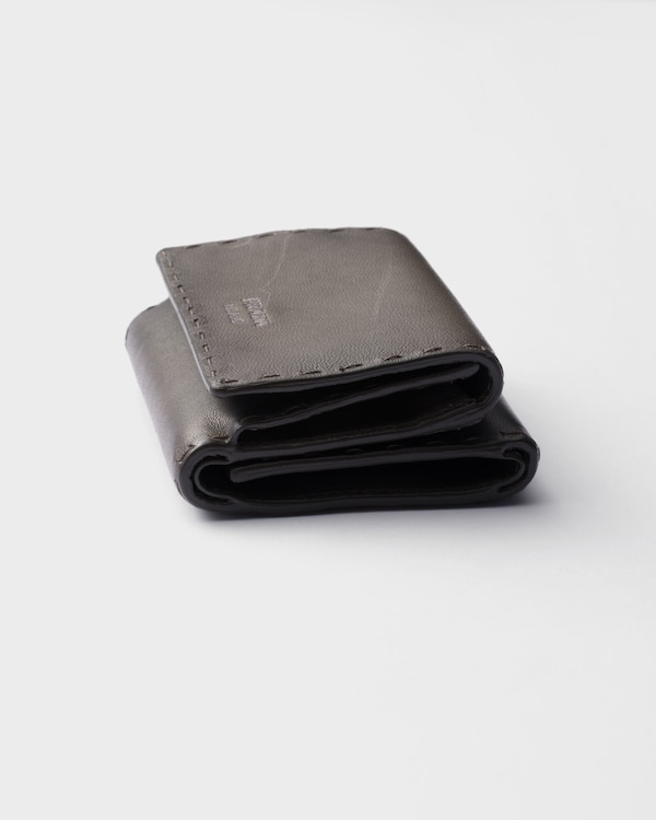 Small antiqued leather wallet - Graphite Small antiqued leather wallet - Graphite