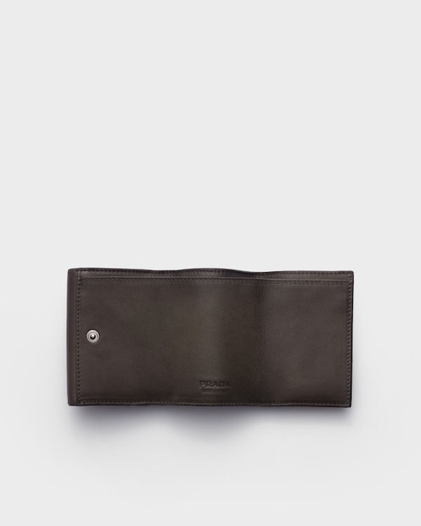 Small antiqued leather wallet - Graphite Small antiqued leather wallet - Graphite