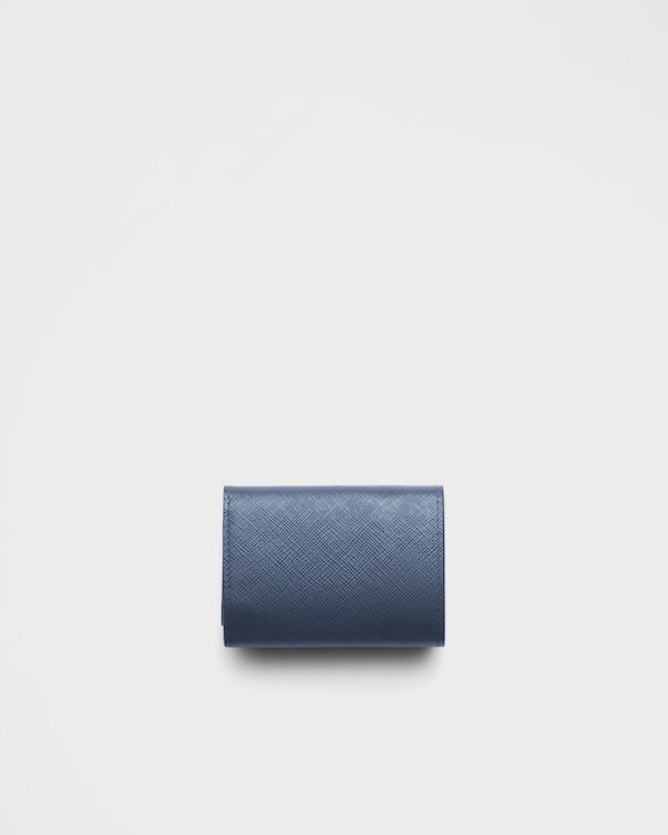 Small Saffiano leather wallet - Aviation Blue Small Saffiano leather wallet - Aviation Blue
