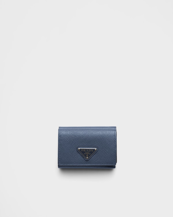 Small Saffiano leather wallet - Aviation Blue Small Saffiano leather wallet - Aviation Blue