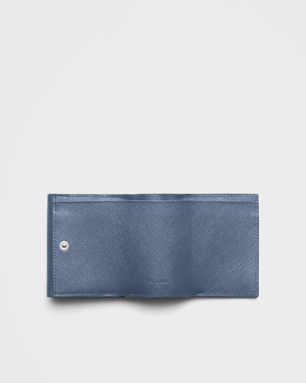 Small Saffiano leather wallet - Aviation Blue Small Saffiano leather wallet - Aviation Blue