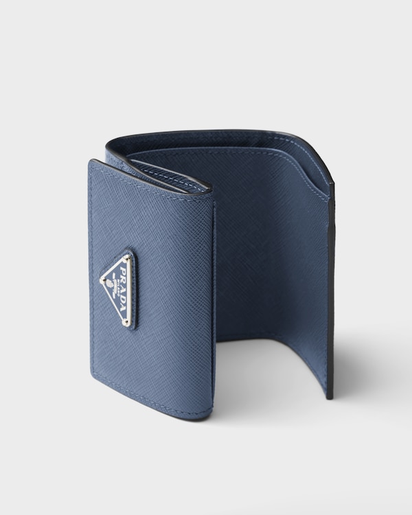 Small Saffiano leather wallet - Aviation Blue Small Saffiano leather wallet - Aviation Blue