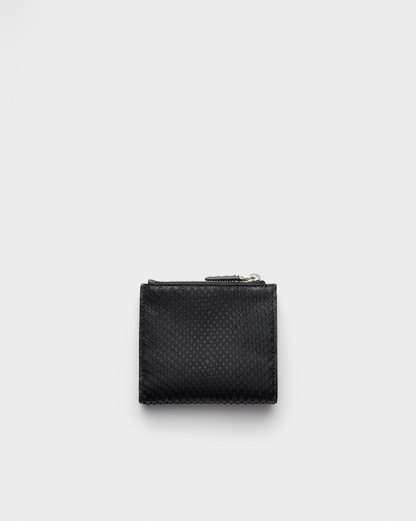 Small python leather wallet - Black Small python leather wallet - Black