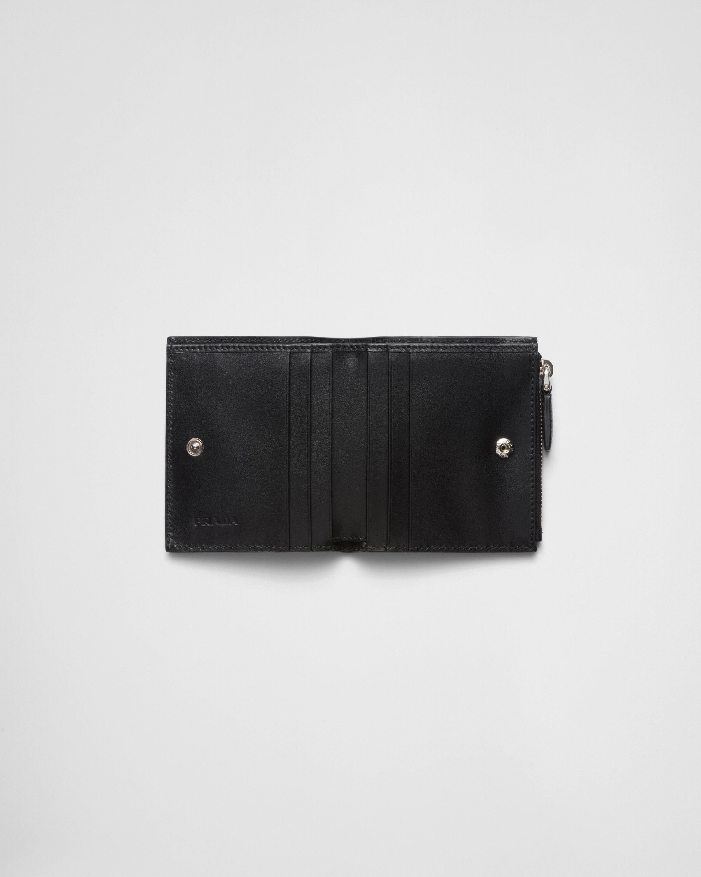 Black Small Leather Wallet PRADA