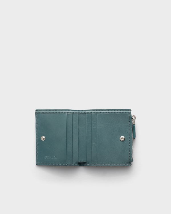 Small leather wallet - Marina Blue Small leather wallet - Marina Blue