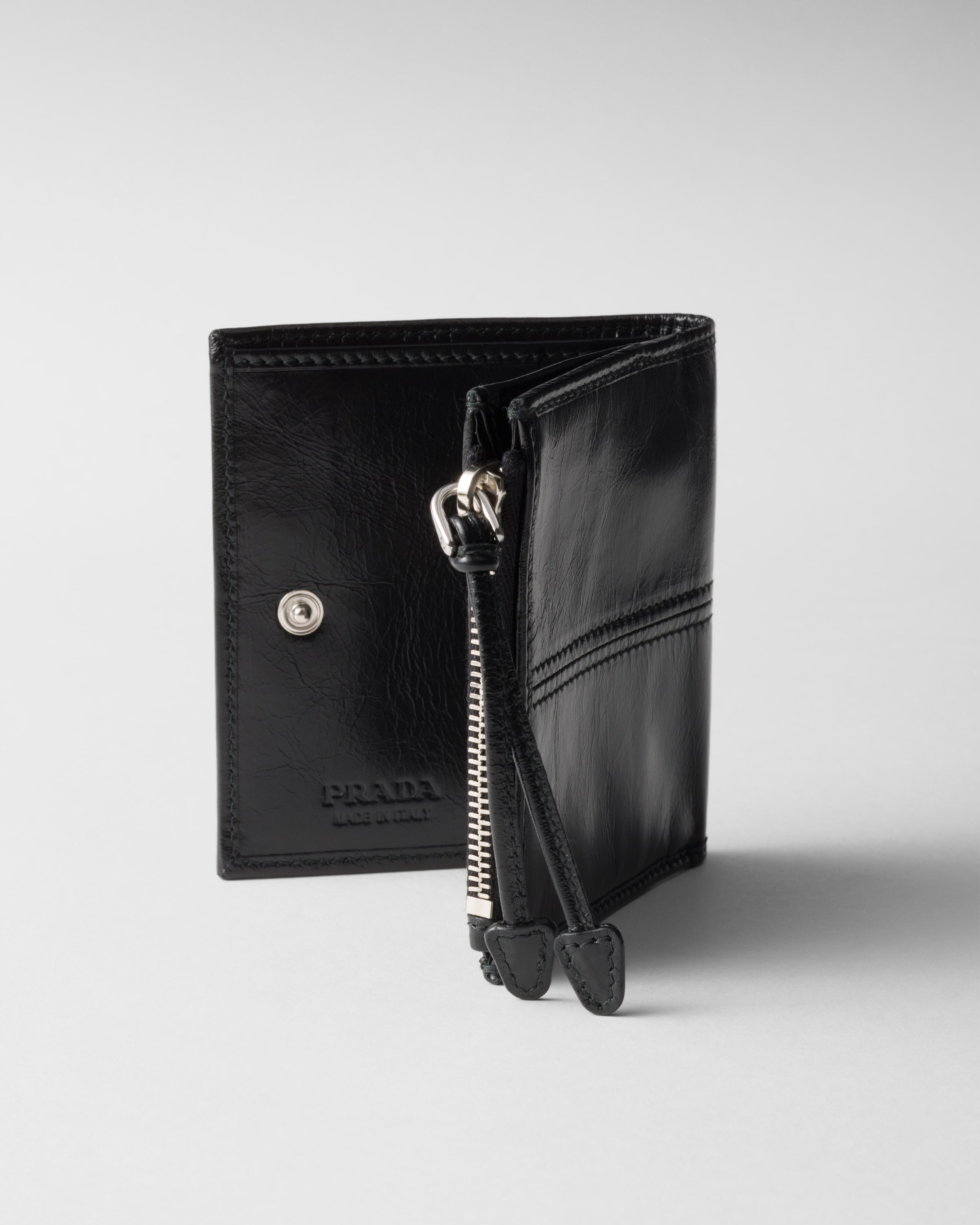 ブラック ソフトルックスレザー 財布 | PRADA