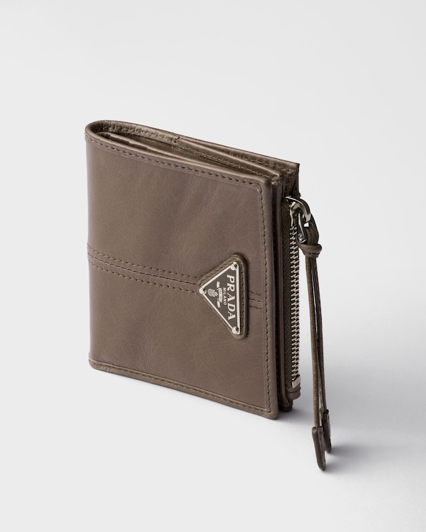 Small leather wallet - Clay Grey Small leather wallet - Clay Grey