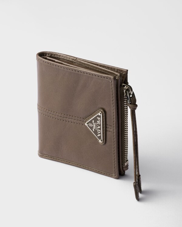 Small leather wallet - Clay Grey Small leather wallet - Clay Grey