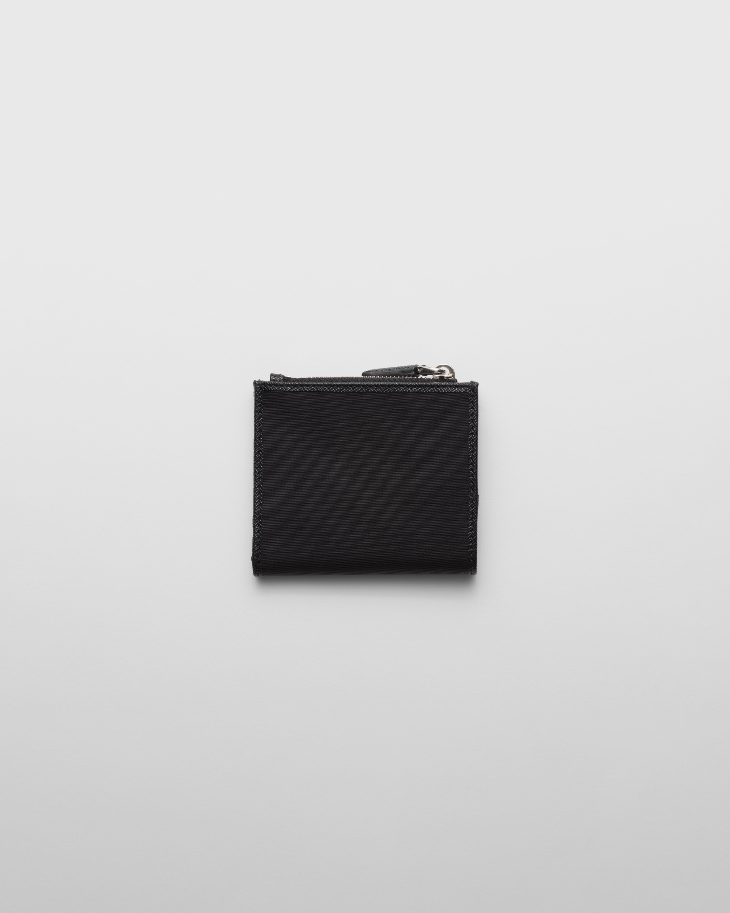 Shop Prada Small Re-nylon Wallet In Black