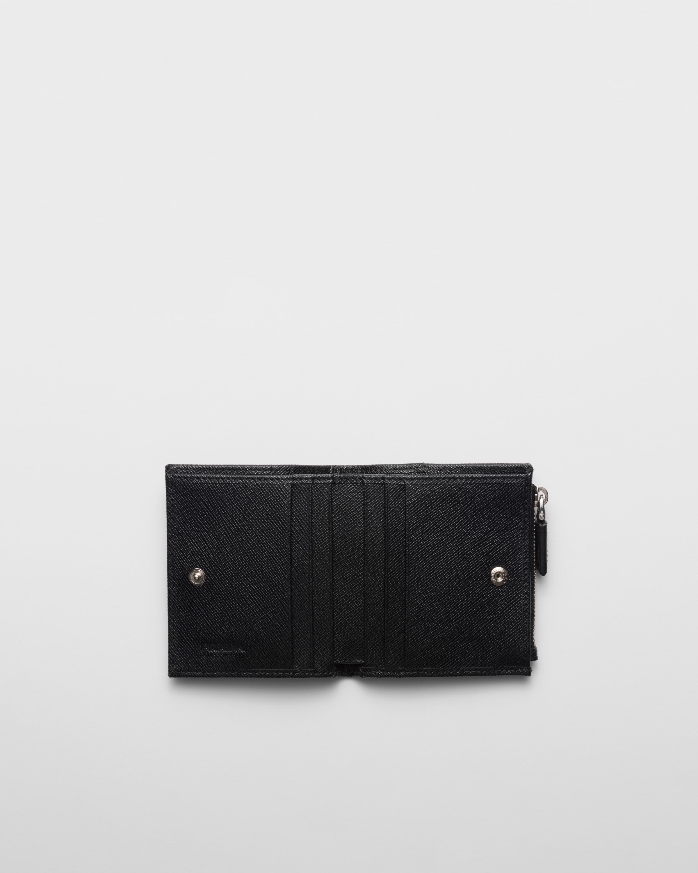 Shop Prada Small Re-nylon Wallet In Black