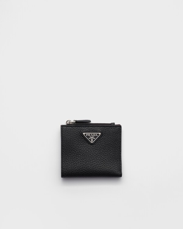 ヴィッテロダイノレザー 財布 - ブラック/ボルドー ヴィッテロダイノレザー 財布 - ブラック/ボルドー