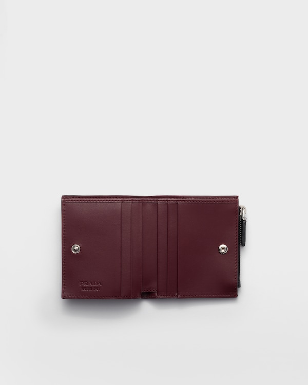 ヴィッテロダイノレザー 財布 - ブラック/ボルドー ヴィッテロダイノレザー 財布 - ブラック/ボルドー