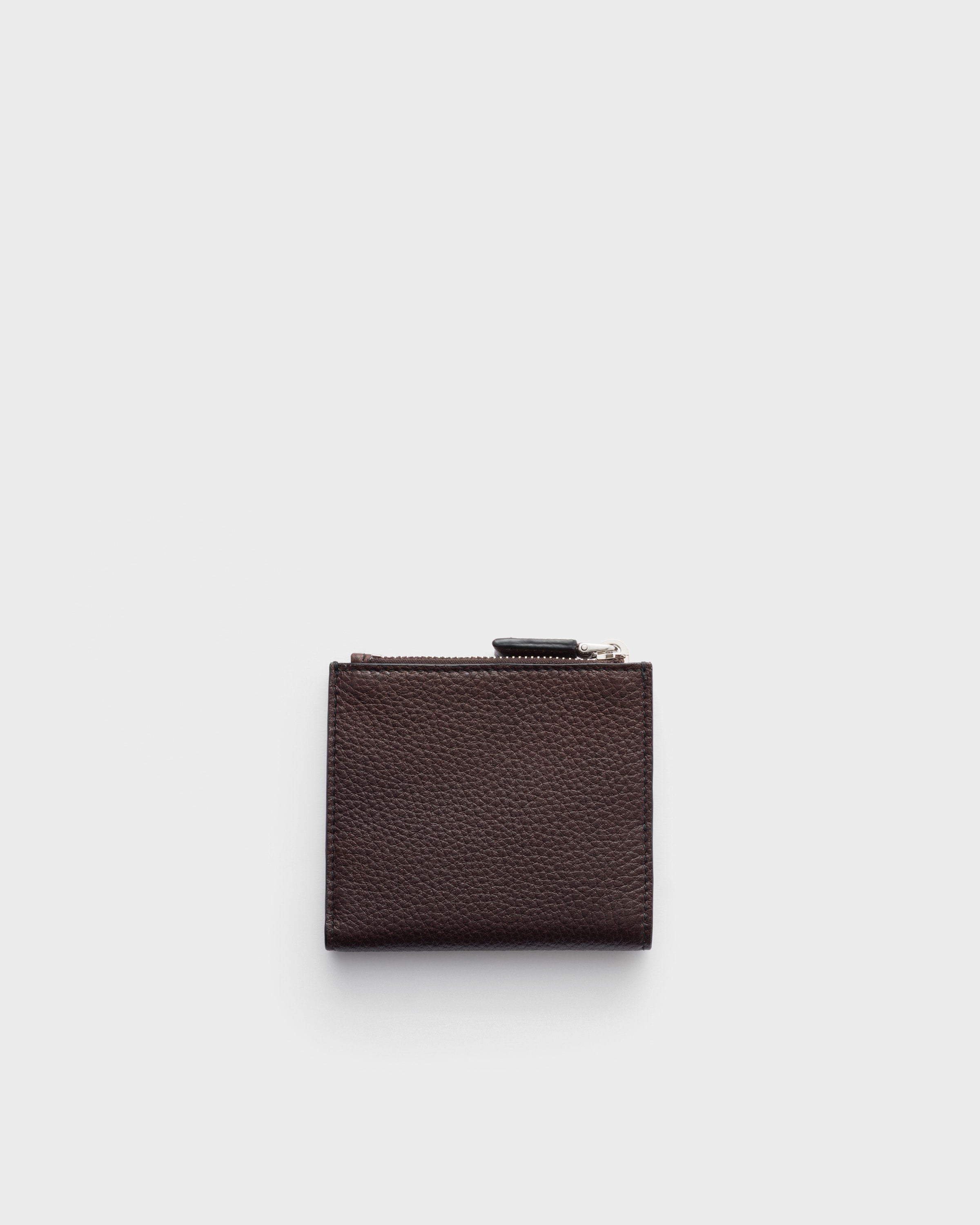 Brown Small Leather Wallet | PRADA - Japan