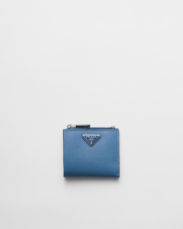 ブラック マネークリップ付サフィアーノトライアングル 財布 | PRADA