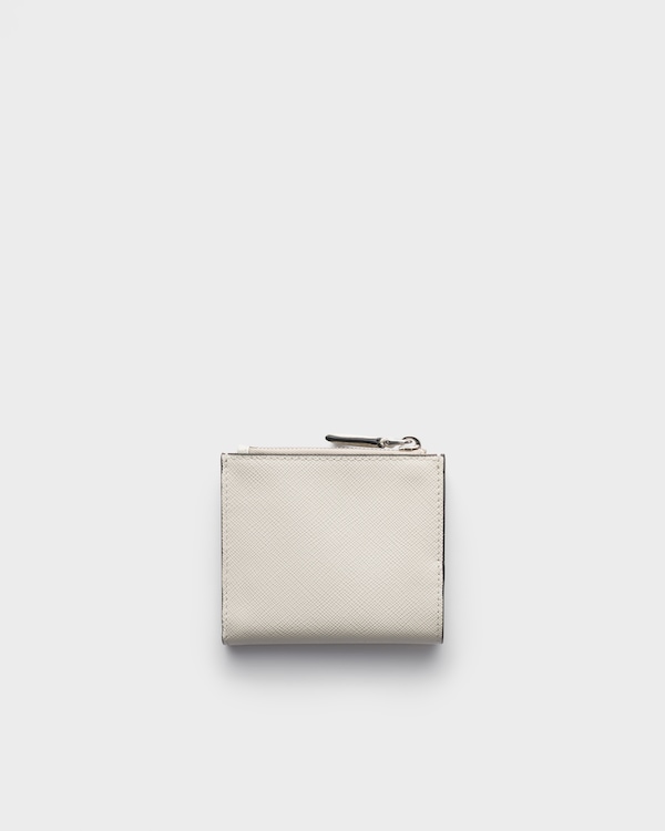 Small Saffiano leather wallet - Chalk White Small Saffiano leather wallet - Chalk White