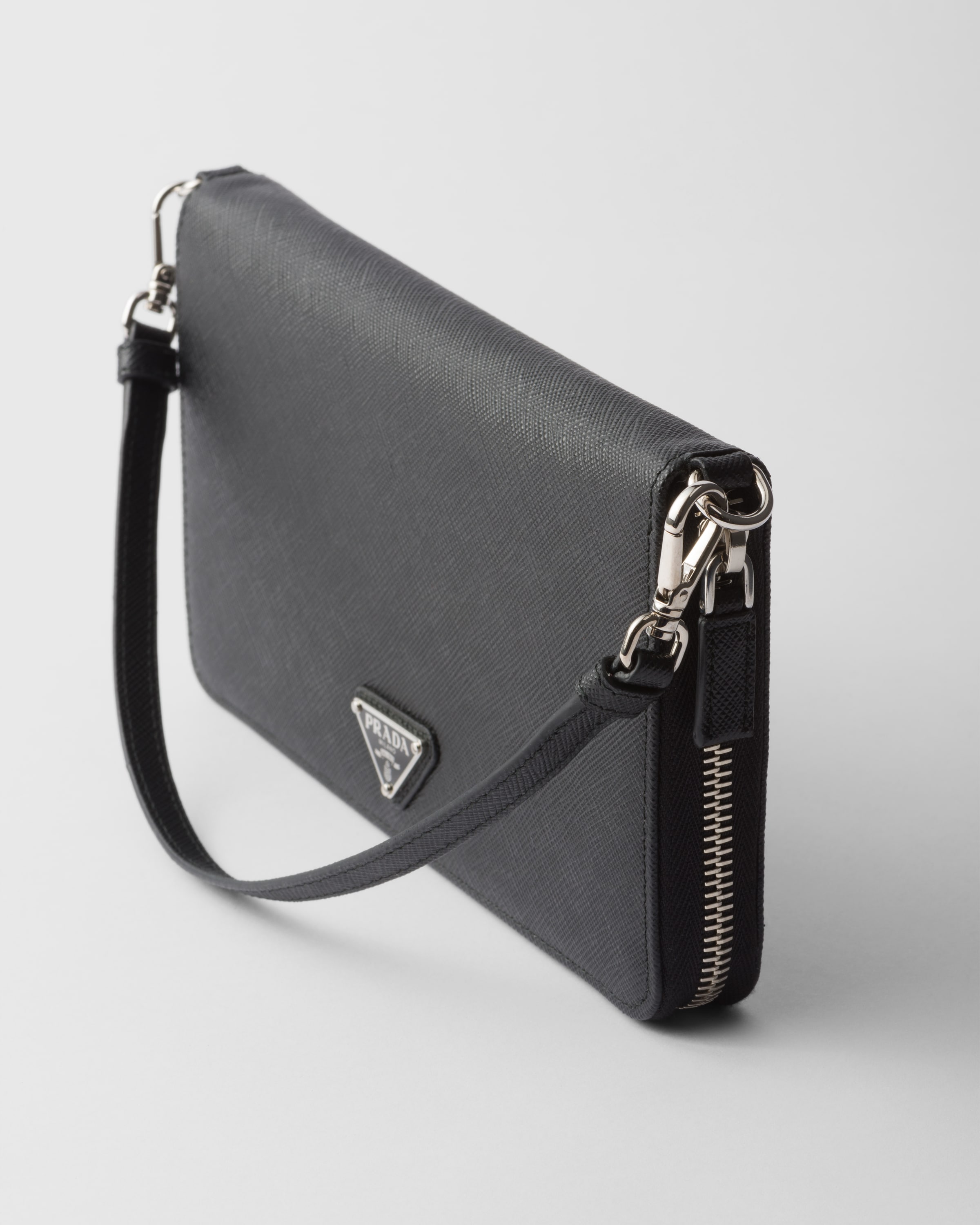 Black Saffiano Leather Document Holder PRADA