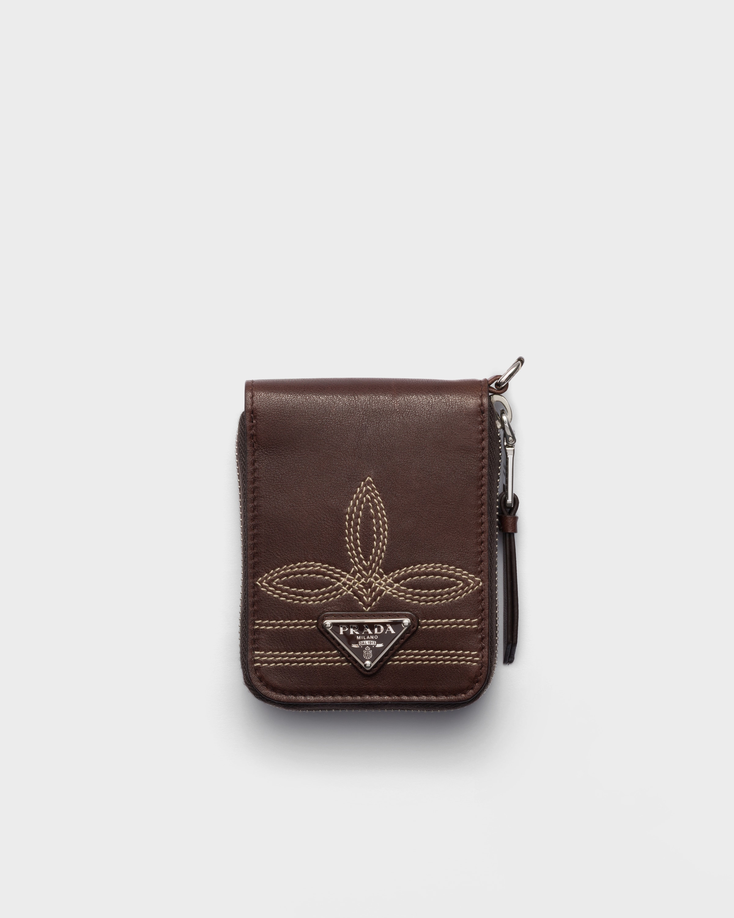 シエナブラウン ナッパレザー 財布 | PRADA