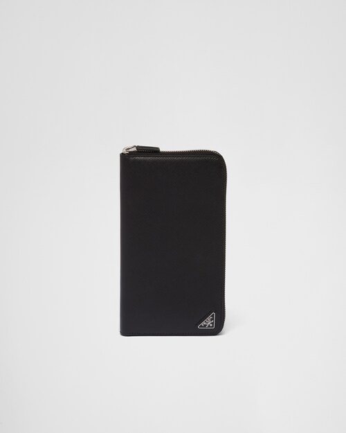 Prada Saffiano leather zip around wallet 1