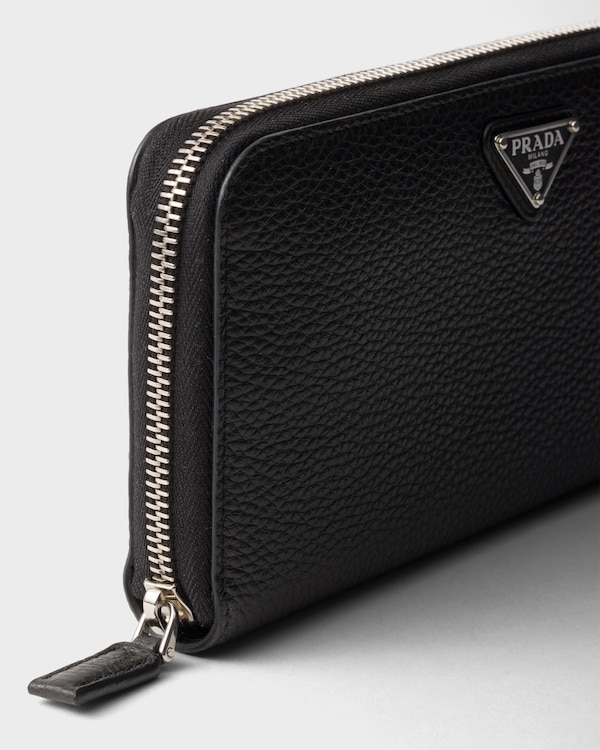 Leather wallet - Black Leather wallet - Black