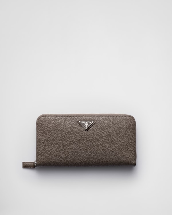 ブラック サフィアーノトライアングル財布 | PRADA