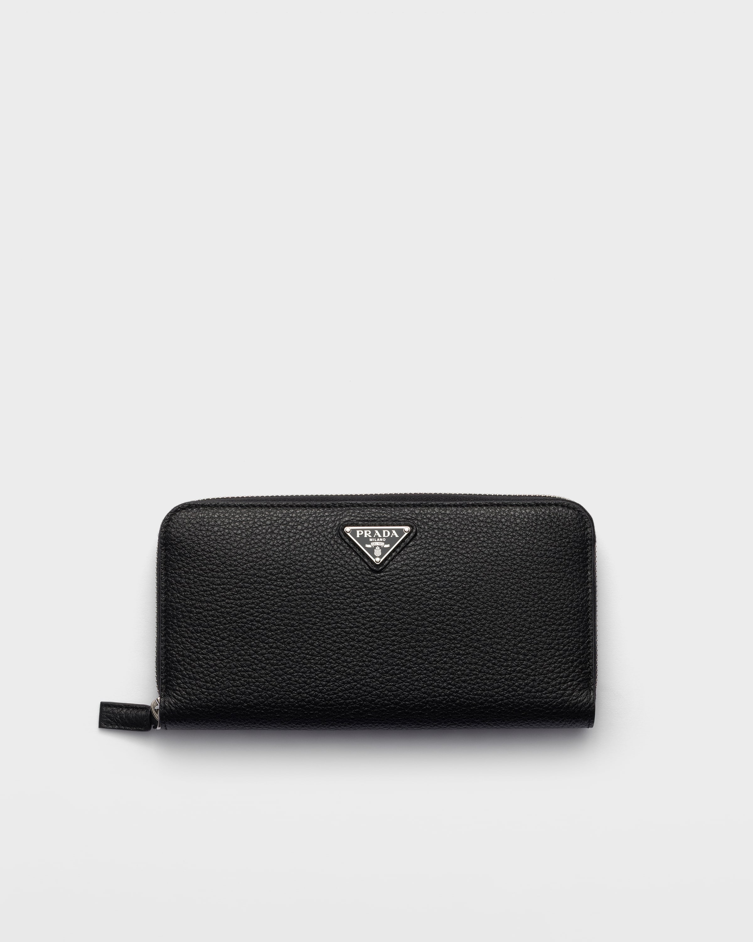 Black/burgundy Leather Wallet | PRADA