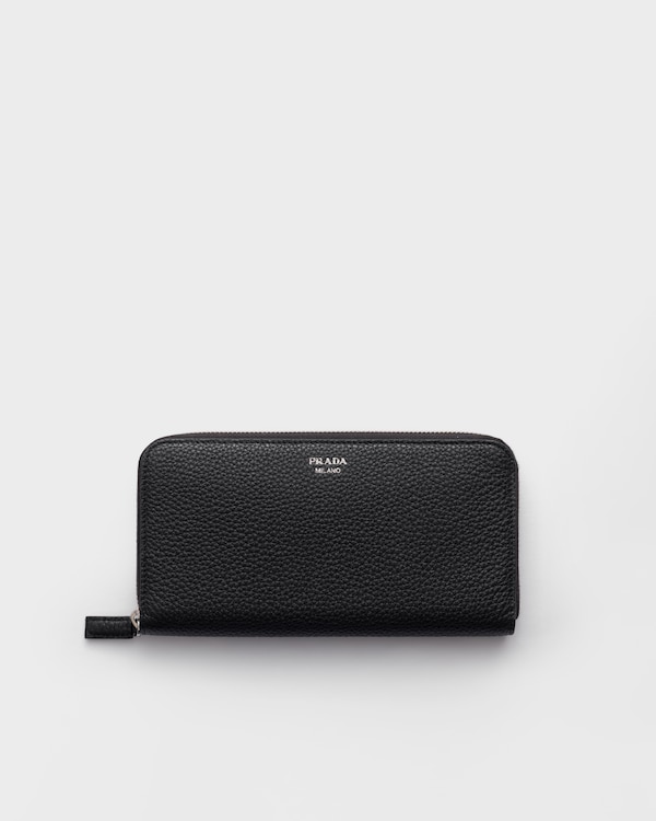 Leather wallet - Black Leather wallet - Black