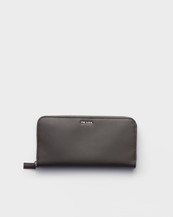 Saffiano leather wallet - Smoke/Aviation Blue Saffiano leather wallet - Smoke/Aviation Blue