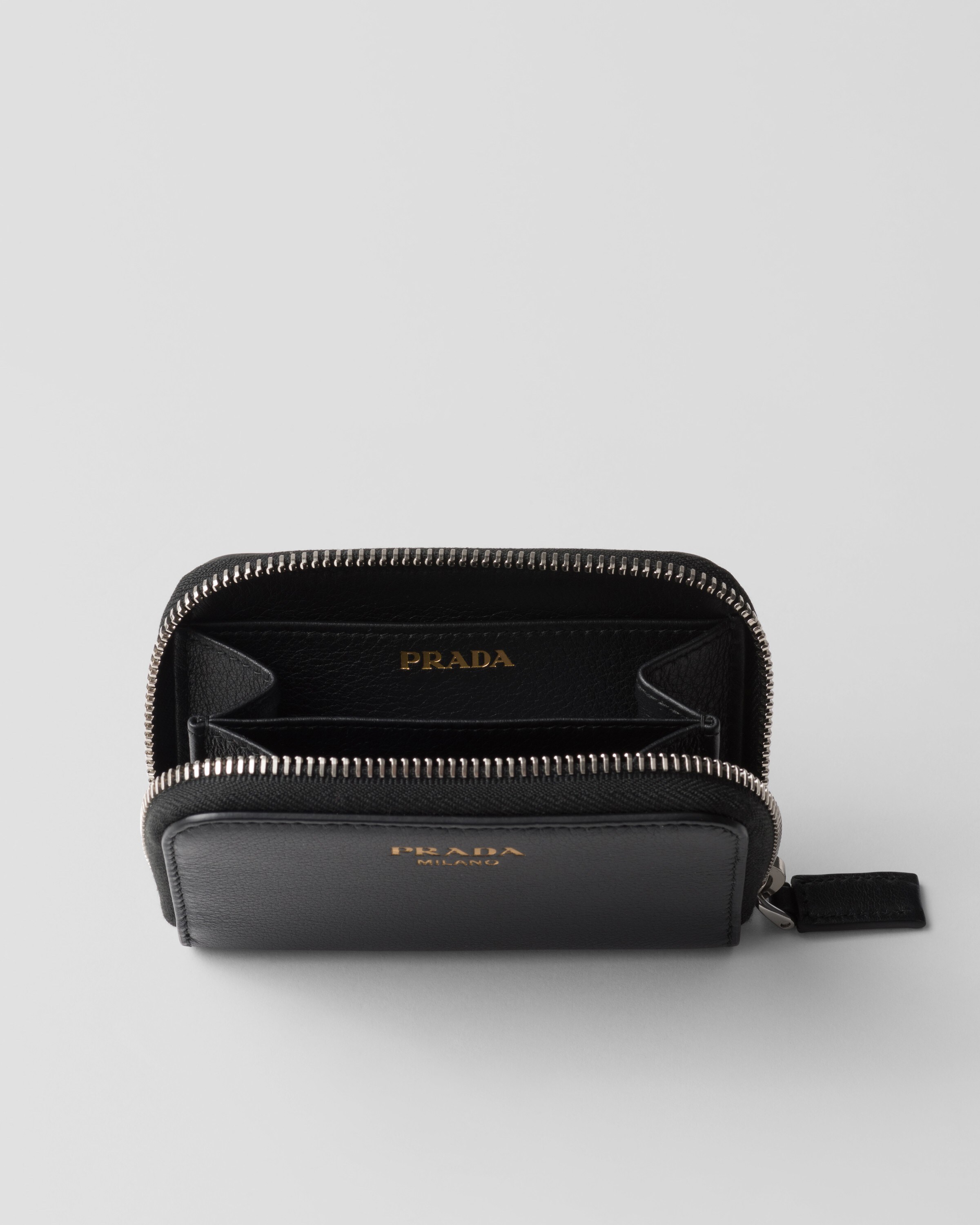 PRADA ブラック レザー コインケース