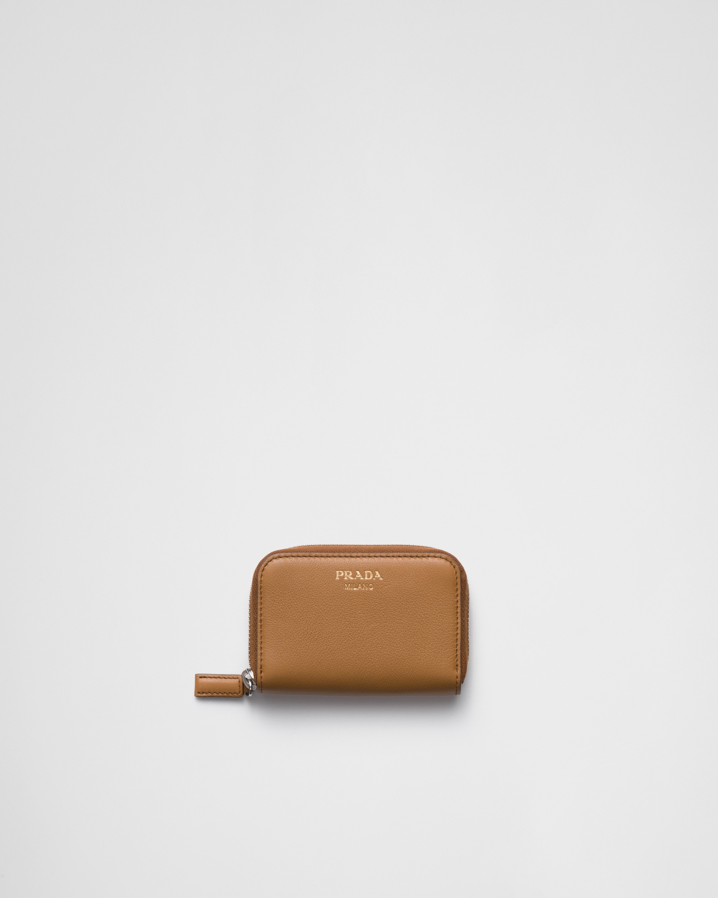 Caramel Leather Coin Purse PRADA