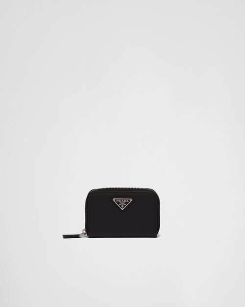 Me Dishonesty insult Black Saffiano coin purse | Prada