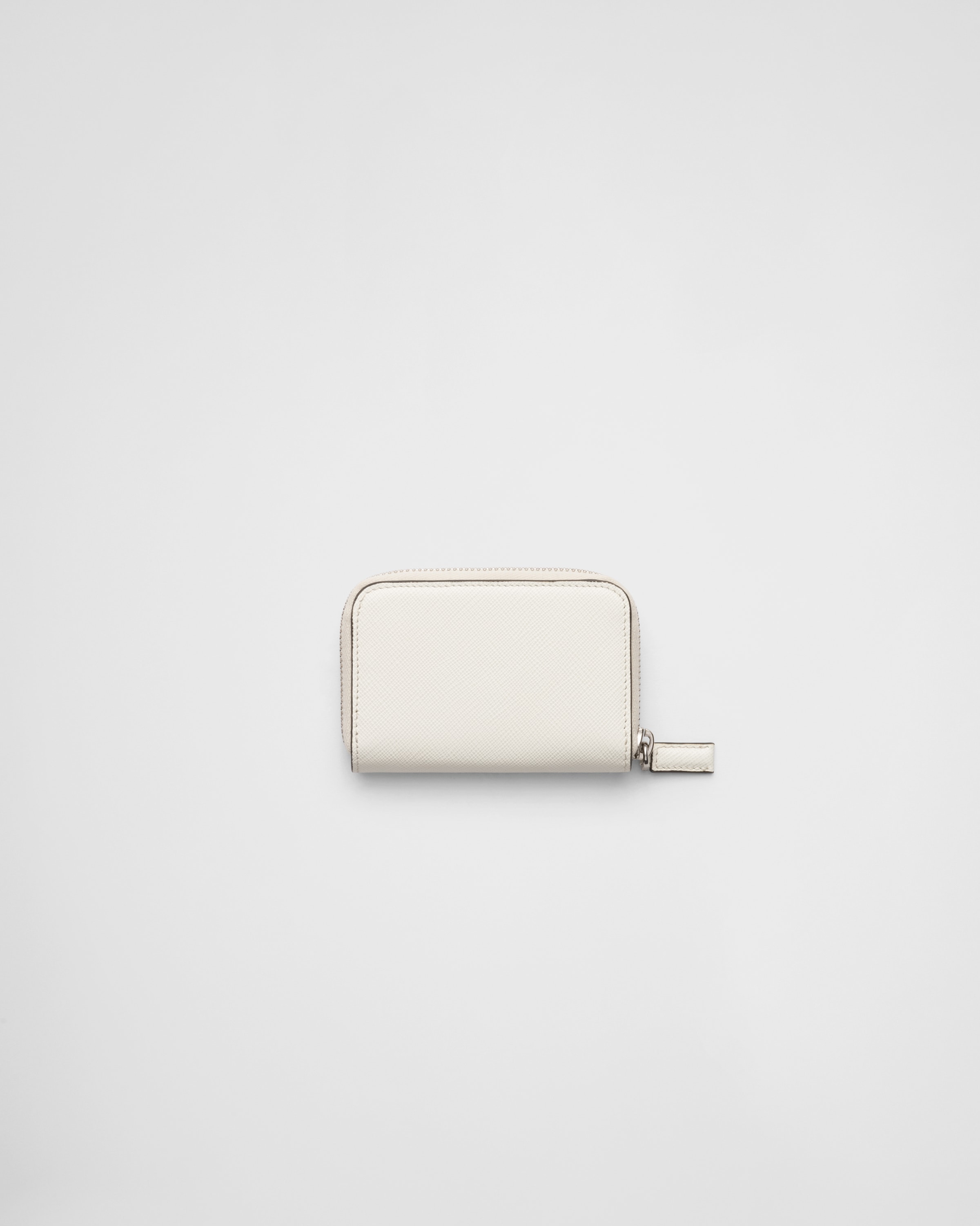 Shop Prada Saffiano Coin Purse In White