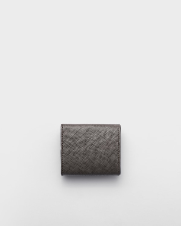 サフィアーノレザー コインケース - グレー/エメラルド サフィアーノレザー コインケース - グレー/エメラルド