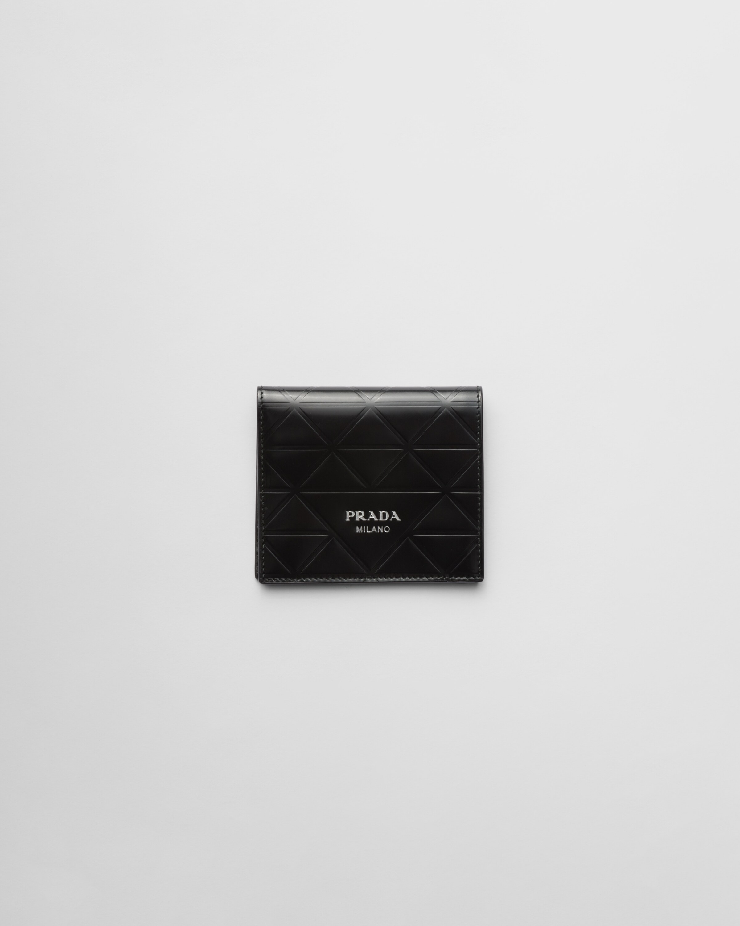 Black Brushed Leather Wallet | PRADA