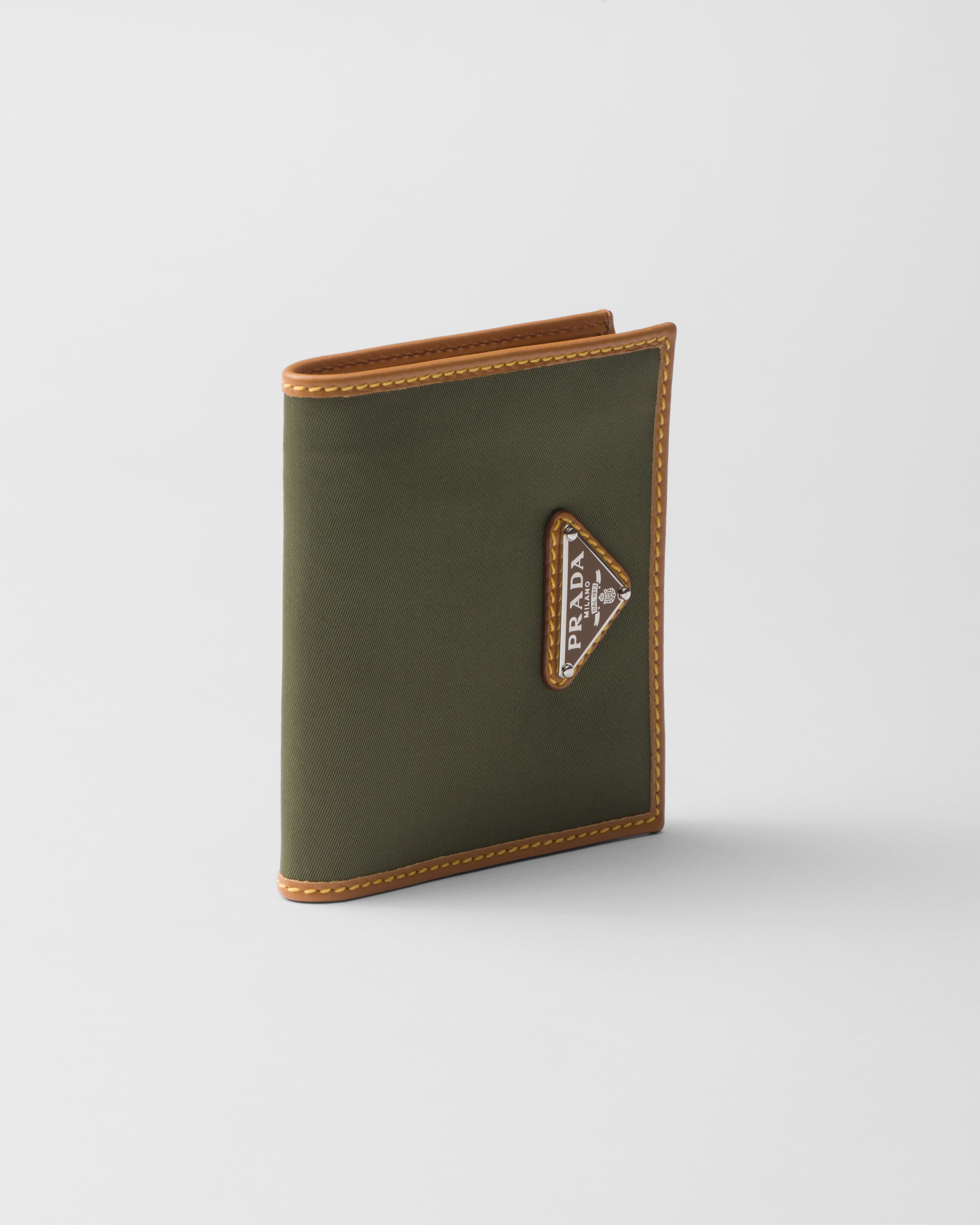 Military caramel Re nylon Wallet PRADA