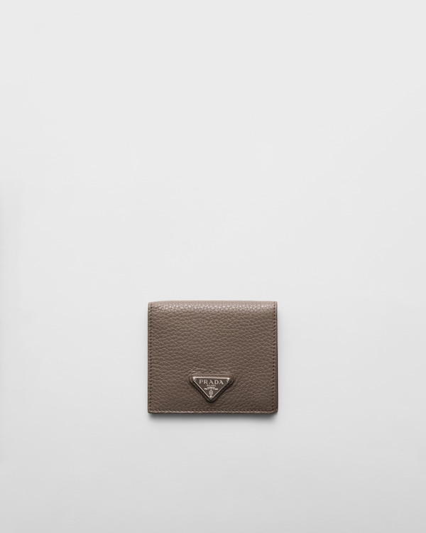 グレーブラウン ヴィッテロダイノレザー 財布 | PRADA