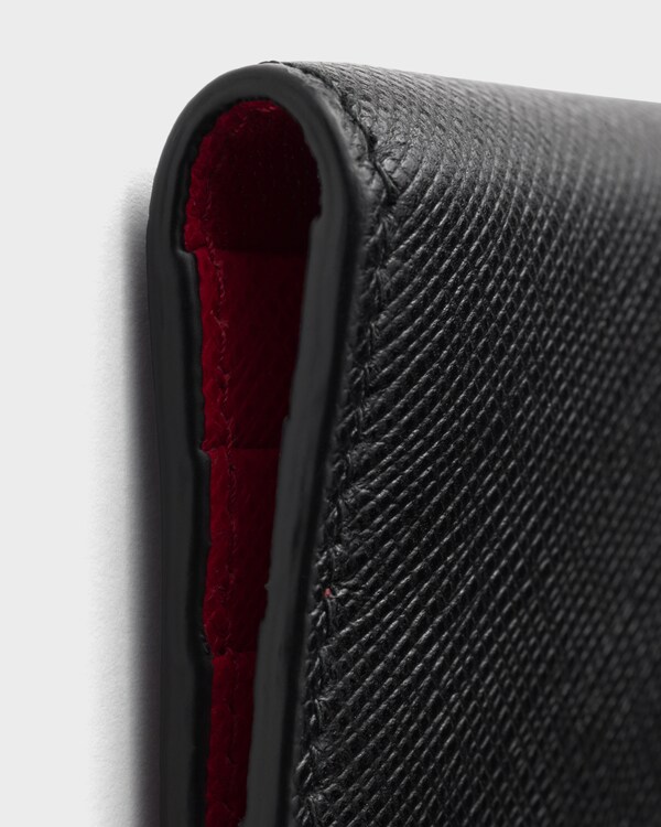 Saffiano leather wallet - Black/Fiery Red Saffiano leather wallet - Black/Fiery Red
