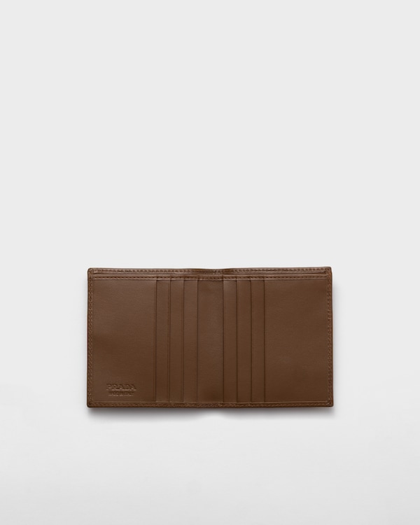 Re-Nylon and leather wallet Re-Nylon and leather wallet