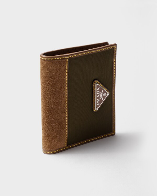 Re-Nylon and leather wallet Re-Nylon and leather wallet