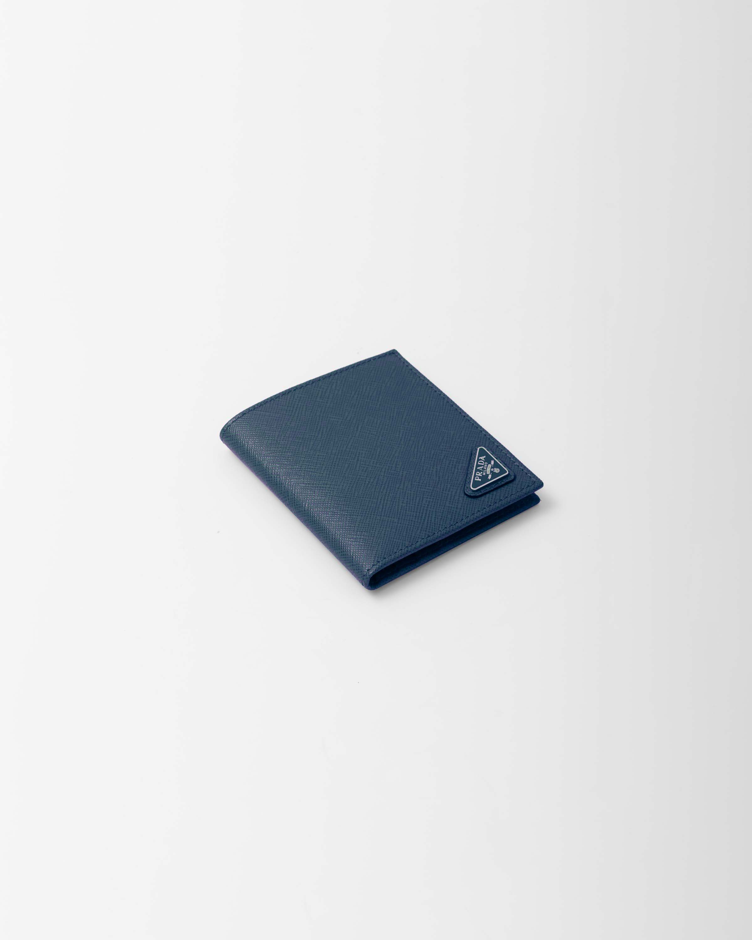 Prada mens wallet blue sales