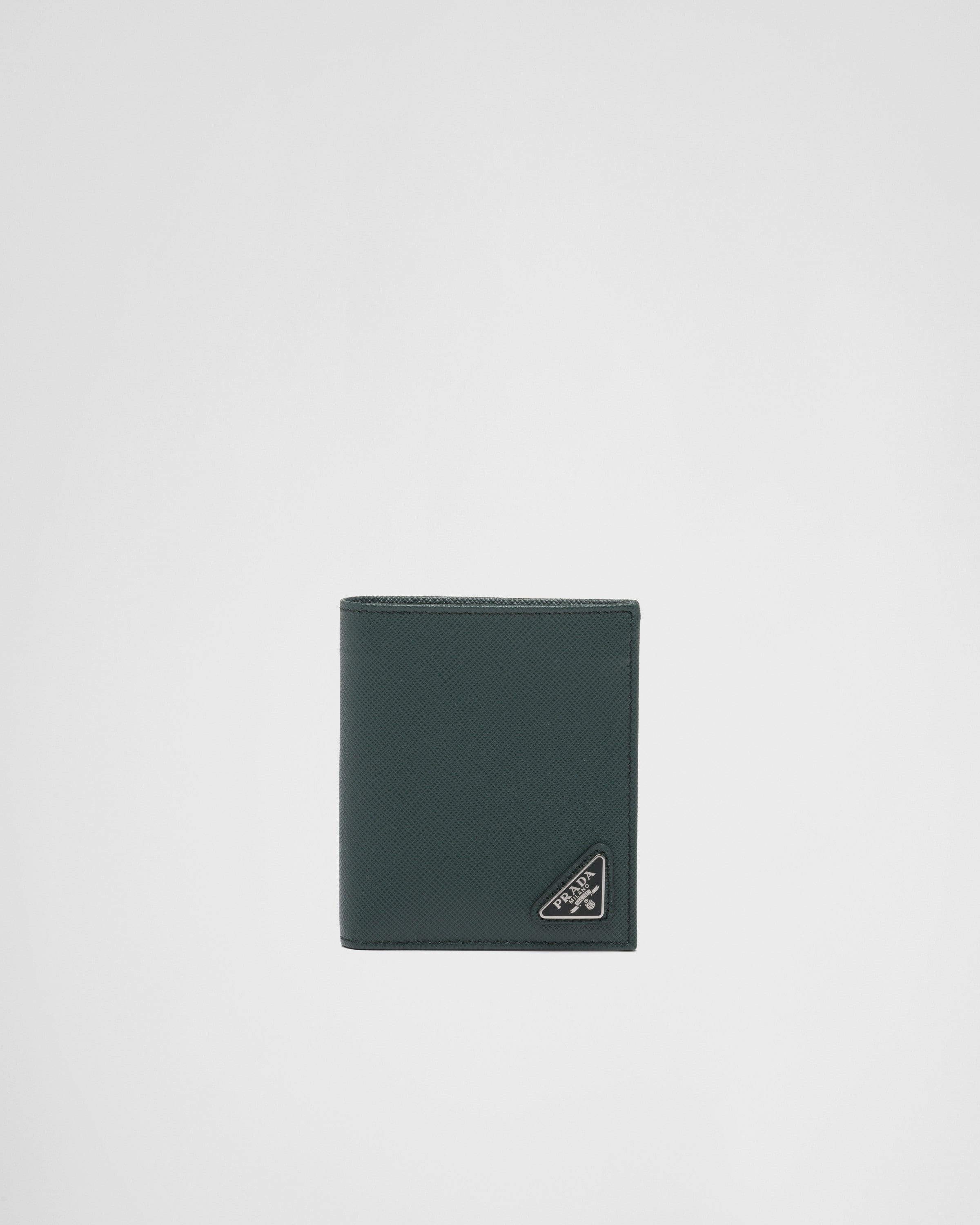 Emerald Green Saffiano Leather Wallet | PRADA