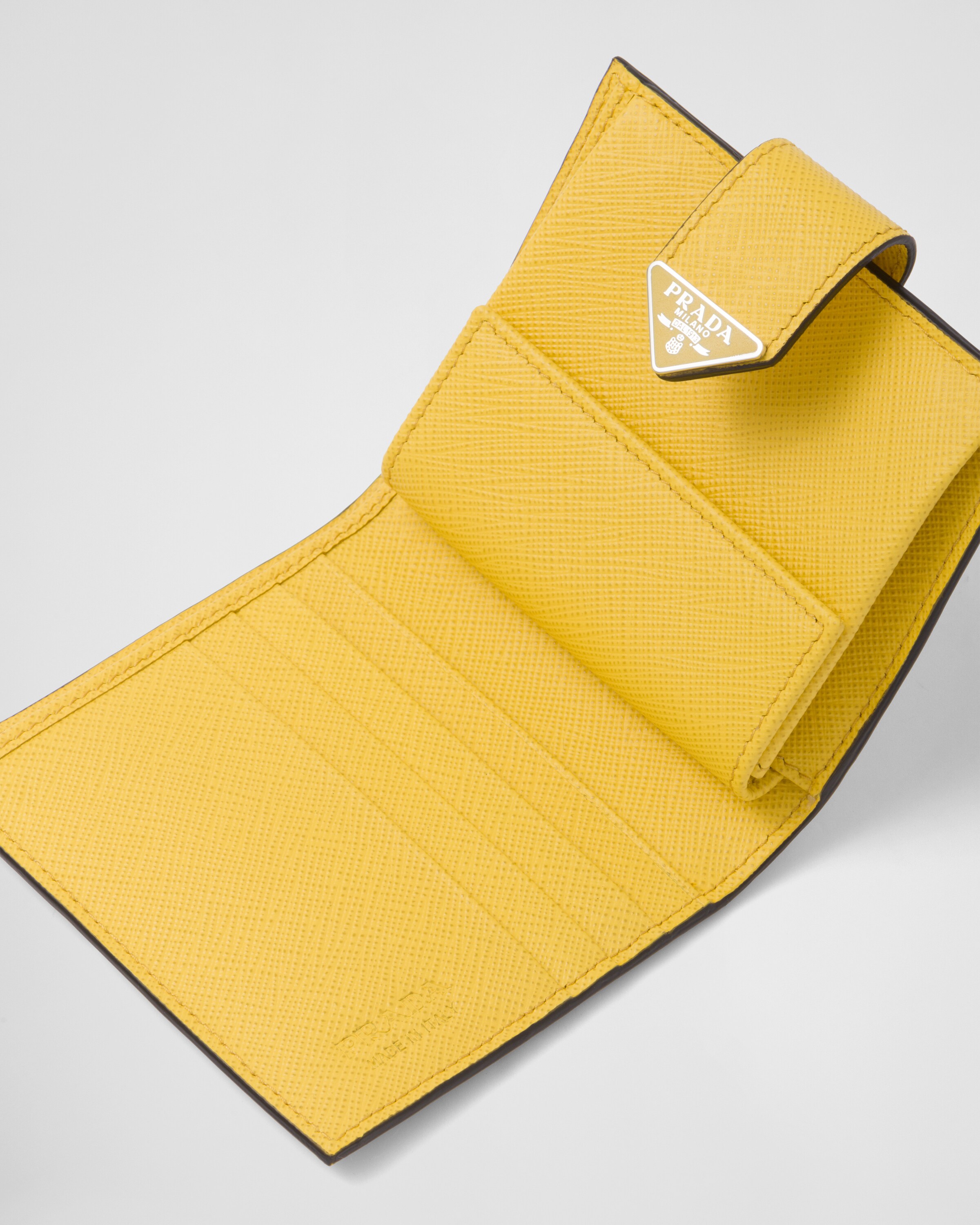 Prada wallet yellow new arrivals