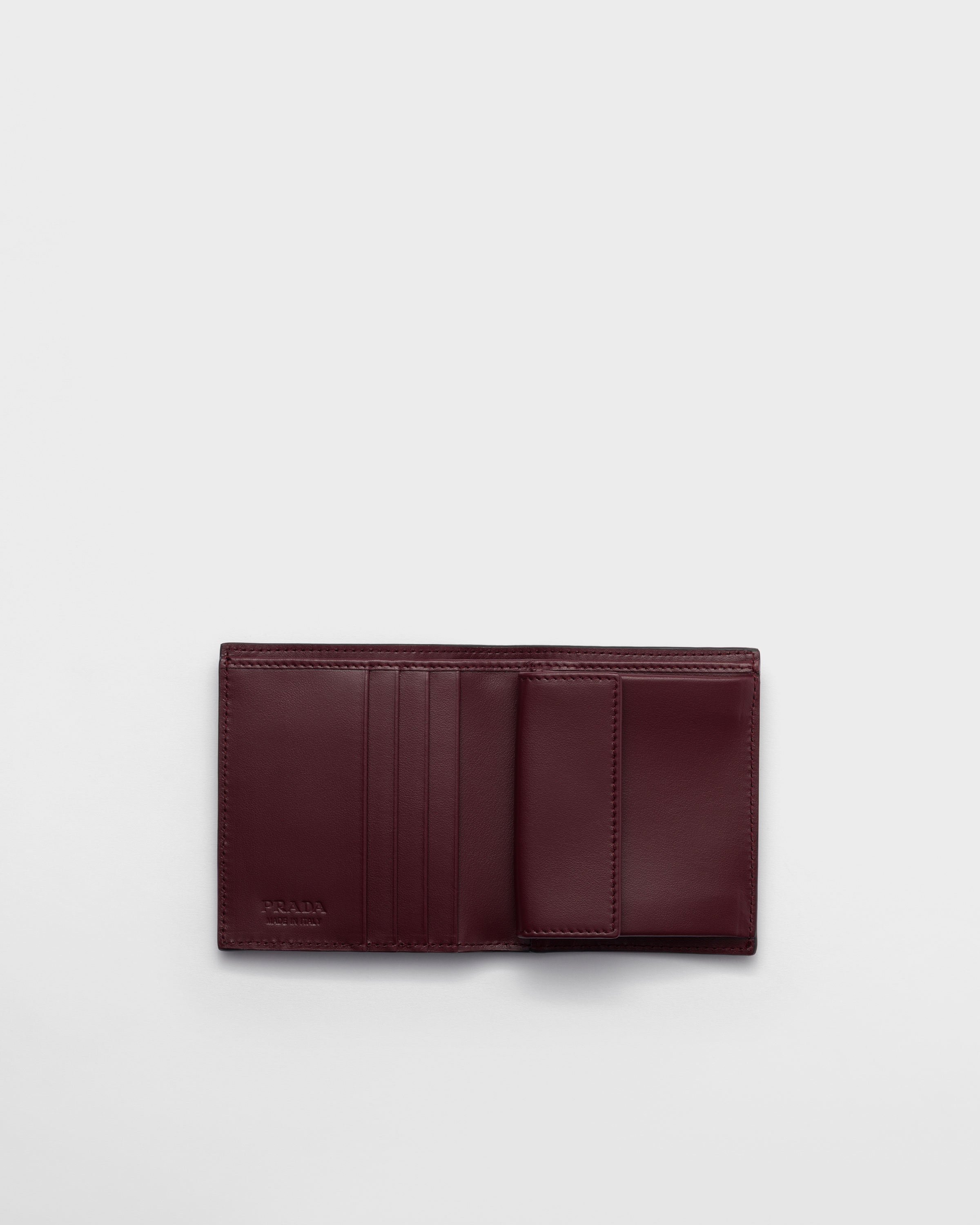 ブラック/バーガンディ レザー 財布 | PRADA - 日本