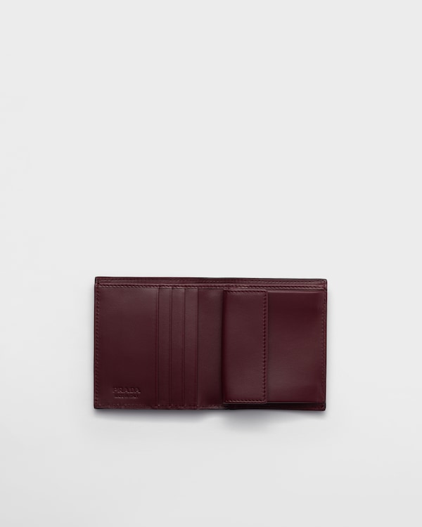 Leather wallet - Black/Burgundy Leather wallet - Black/Burgundy