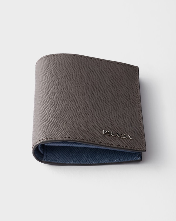 Saffiano leather wallet - Smoke/Aviation Blue Saffiano leather wallet - Smoke/Aviation Blue